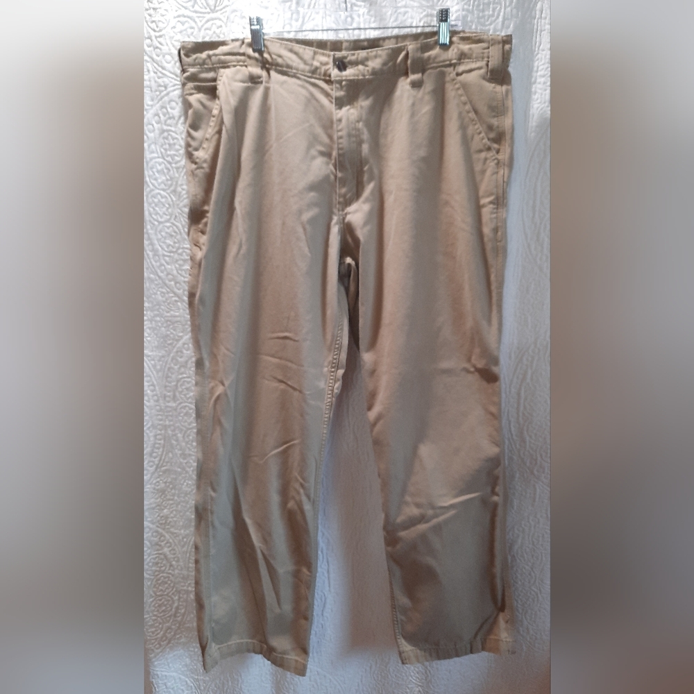 Carhartt Pants BN2291-M Men's 40x34 Tan Rugged Flex Relaxed Fit Canvas Repellent